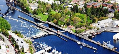 Hệ thống dẫn nước Ballard Locks ở thành phố Seattle 634896080463770000 Hệ thống dẫn nước Ballard Locks ở thành phố Seattle