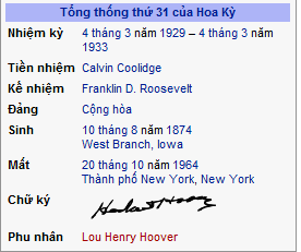 634994836068272010 Đôi thiều về tổng thống Herbert Hoove