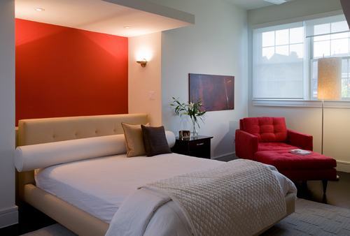 213859baoxaydung image007 Thiết kế nội thất màu đỏ rực rỡ cho phòng ngủ