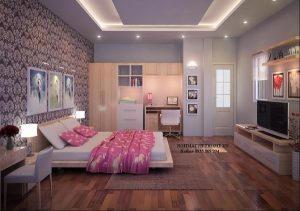 thiet ke noi that phong ngu cho mua cuoi 004 300x211 Cùng nhìn qua các mẫu thiết kế nội thất phòng ngủ lãn mạn nhất cho những cặp sắp cưới đây lãn mạn