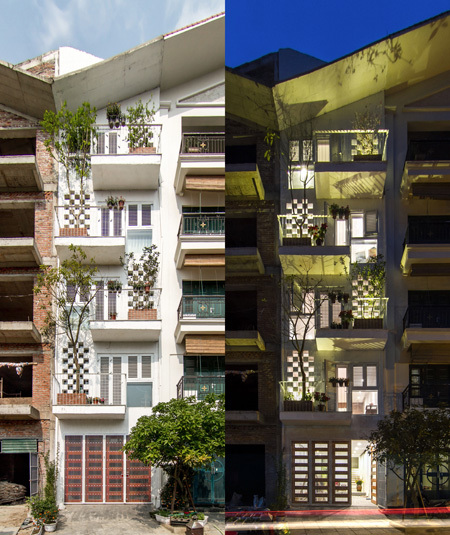 084633baoxaydung image007 Thiết kế và cải tạo nhà liền kề 52 m2 với ban công trồng cây xanh