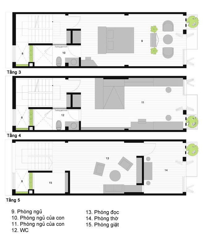 084636baoxaydung image016 Thiết kế và cải tạo nhà liền kề 52 m2 với ban công trồng cây xanh