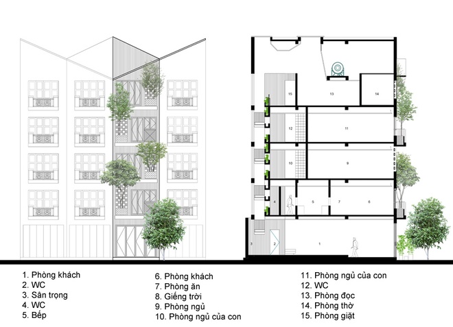 084904baoxaydung 2 Thiết kế và cải tạo nhà liền kề 52 m2 với ban công trồng cây xanh