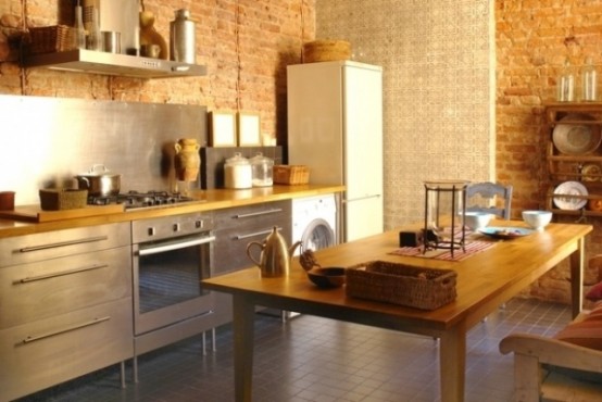Không gian phòng bếp đẹp với nội thất bằng gỗ độc đáo cozy wooden kitchen countertops 14 554x370 Không gian phòng bếp đẹp với nội thất bằng gỗ độc đáo