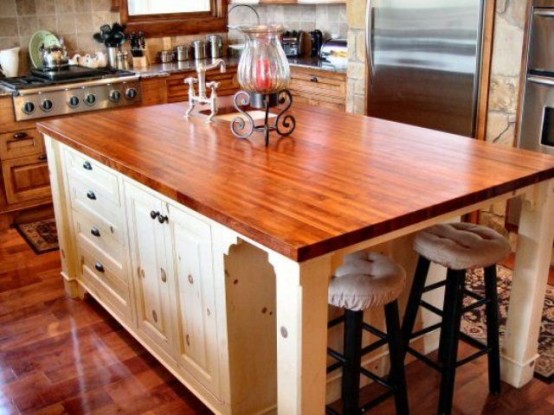 Không gian phòng bếp đẹp với nội thất bằng gỗ độc đáo cozy wooden kitchen countertops 18 554x415 Không gian phòng bếp đẹp với nội thất bằng gỗ độc đáo