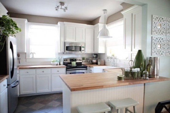 cozy wooden kitchen countertops 24 554x370 Không gian phòng bếp đẹp với nội thất bằng gỗ độc đáo