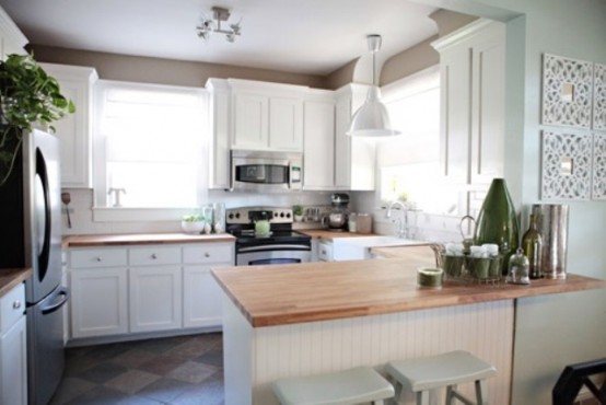Không gian phòng bếp đẹp với nội thất bằng gỗ độc đáo cozy wooden kitchen countertops 24 554x370 Không gian phòng bếp đẹp với nội thất bằng gỗ độc đáo