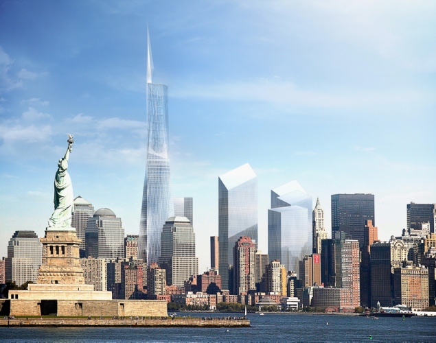 rendering freedom tower Tòa nhà cao thứ hai thế giới cất nóc tại New York